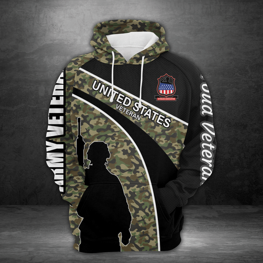 US Veteran Camo Pullover Premium Hoodie , Perfect Outfit For Men And Women On Christmas New Year Autumn Winter