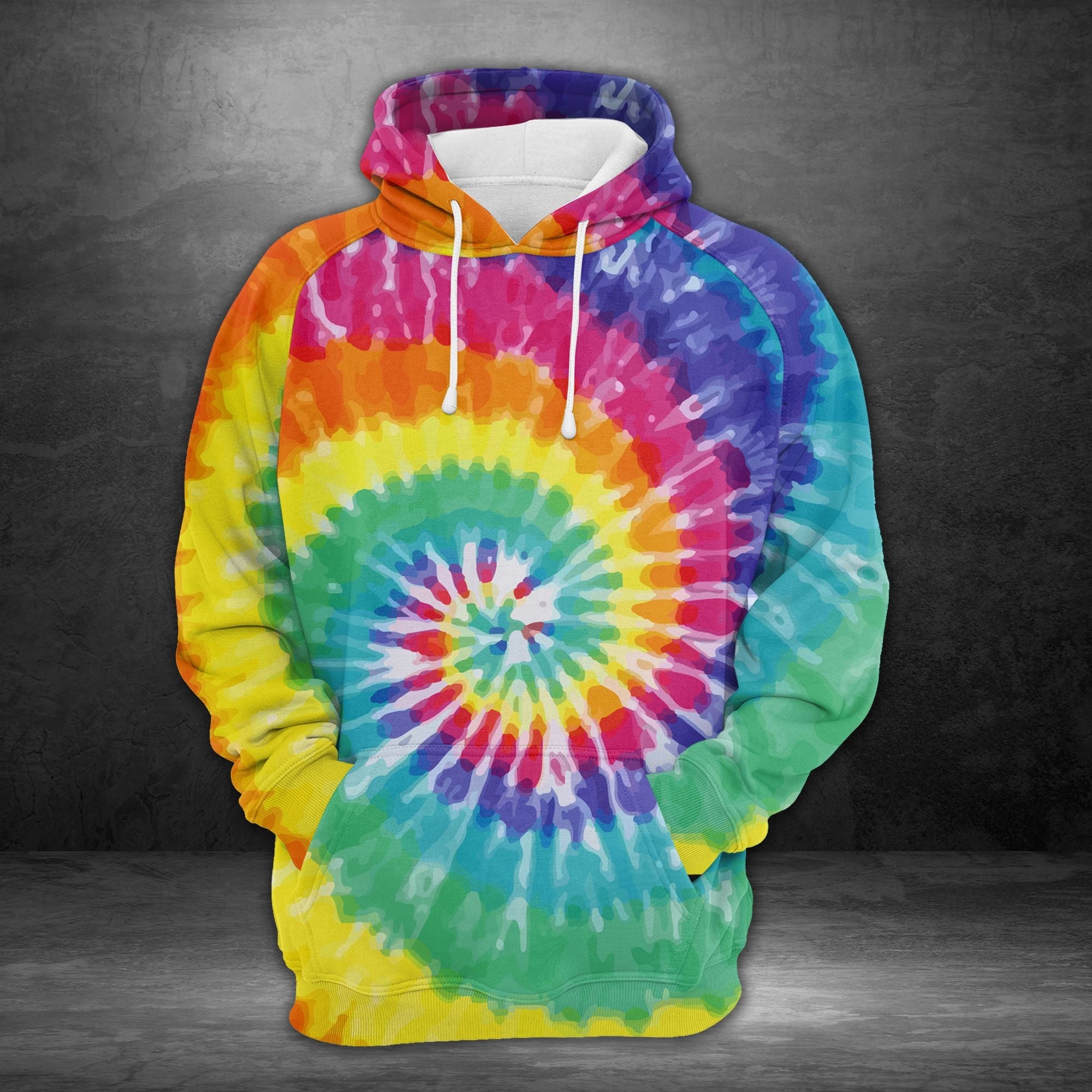 Colorful Tie Dye Pullover Premium Hoodie, Perfect Outfit For Men And Women On Christmas New Year Autumn Winter