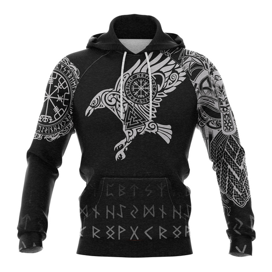 Viking The Raven of Odin Pullover Premium Hoodie, Perfect Outfit For Men And Women On Christmas New Year Autumn Winter