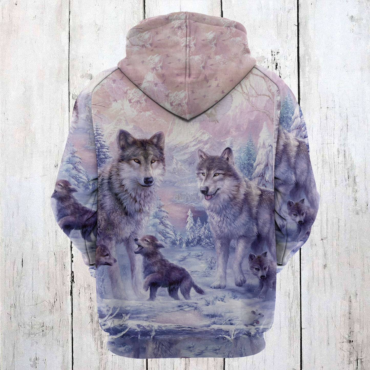 Wolf Family Winter Pullover Premium Hoodie, Perfect Outfit For Men And Women On Christmas New Year Autumn Winter