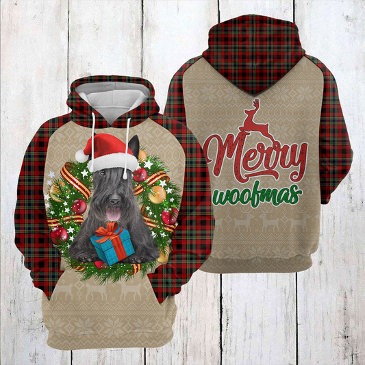 Scottish Terrier Christmas Awesome Pullover Premium Hoodie Merry Woofmas, Perfect Outfit For Men And Women On Christmas New Year Autumn Winter