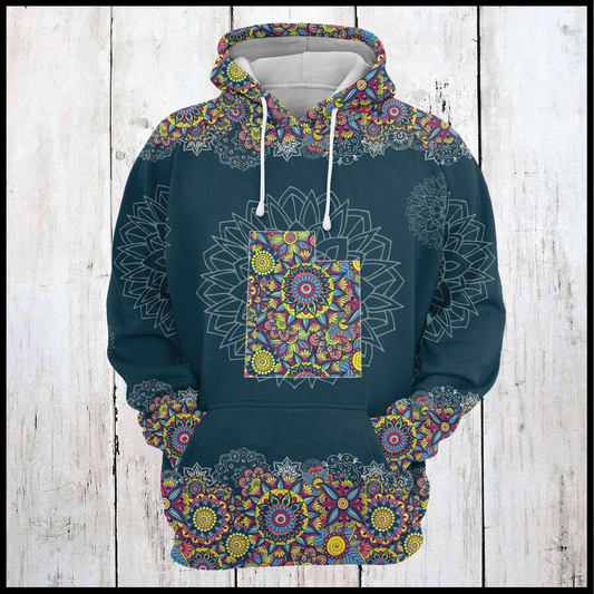 Utah Mandala Pattern Pullover Premium Hoodie , Perfect Outfit For Men And Women On Christmas New Year Autumn Winter