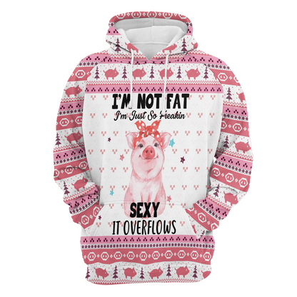 Lovely Pig Premium Christmas Hoodie, I'm just So Freakin Sexy It OverFlows Unisex Hoodie For Men & Women - Perfect Gift For Christmas, Family