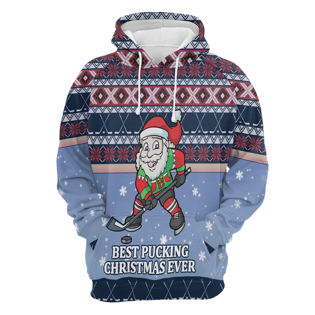Hockey Premium Christmas Hoodie, Santa Hockey Unisex Hoodie For Men & Women - Perfect Gift For Christmas, Hockey Lover