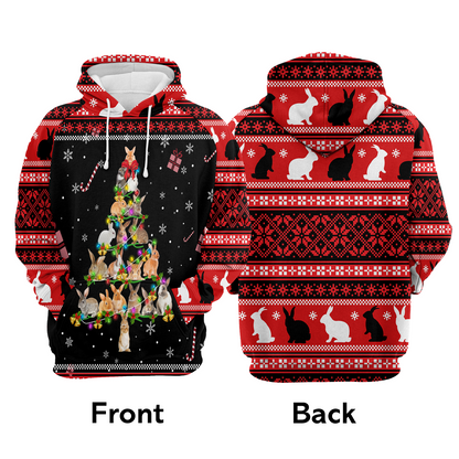 Awesome Rabbit Pine Christmas Pullover Premium Hoodie, Perfect Outfit For Men And Women On Christmas New Year Autumn Winter