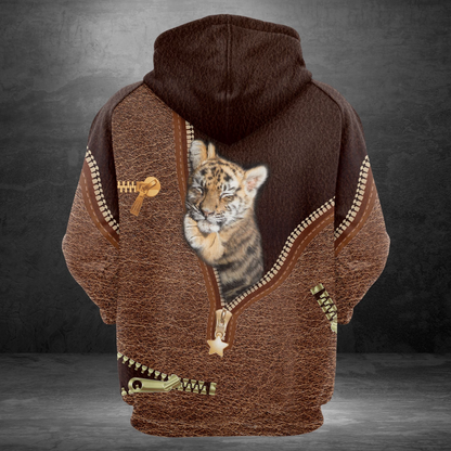 Tiger Leather Pullover Premium Hoodie, Perfect Outfit For Men And Women On Christmas New Year Autumn Winter