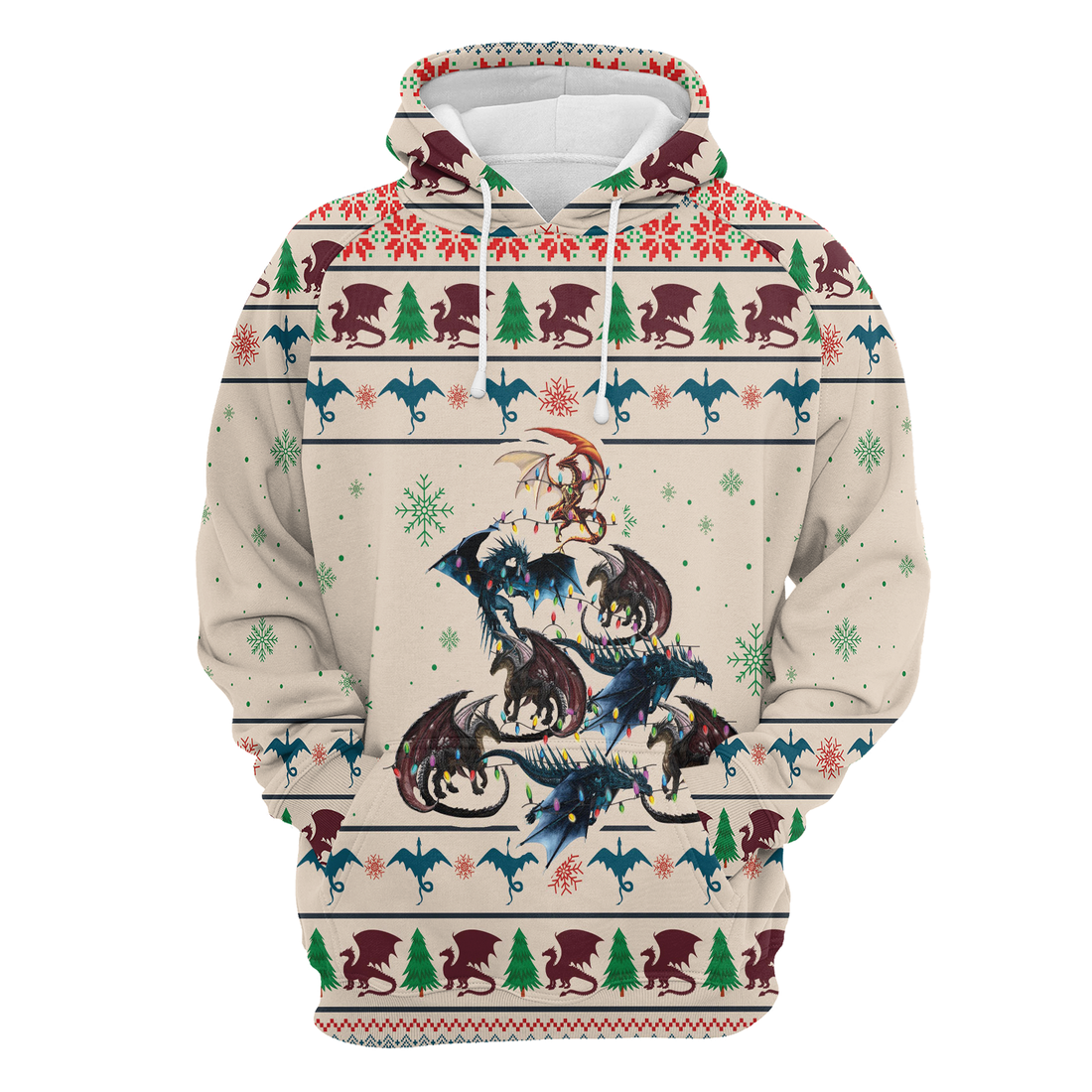 Dragon Xmas Premium Christmas Hoodie, Christmas Dragon Dacing Unisex Hoodie For Men & Women - Perfect Gift For Christmas, Dragon Lovers