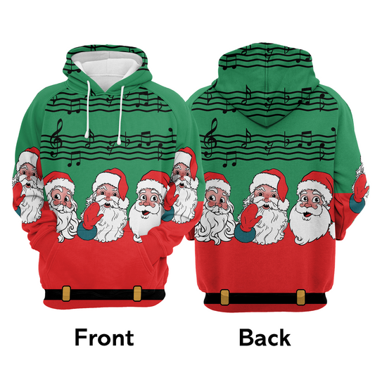 Santa Claus Singing Pullover Premium Hoodie, Perfect Outfit For Men And Women On Christmas New Year Autumn Winter