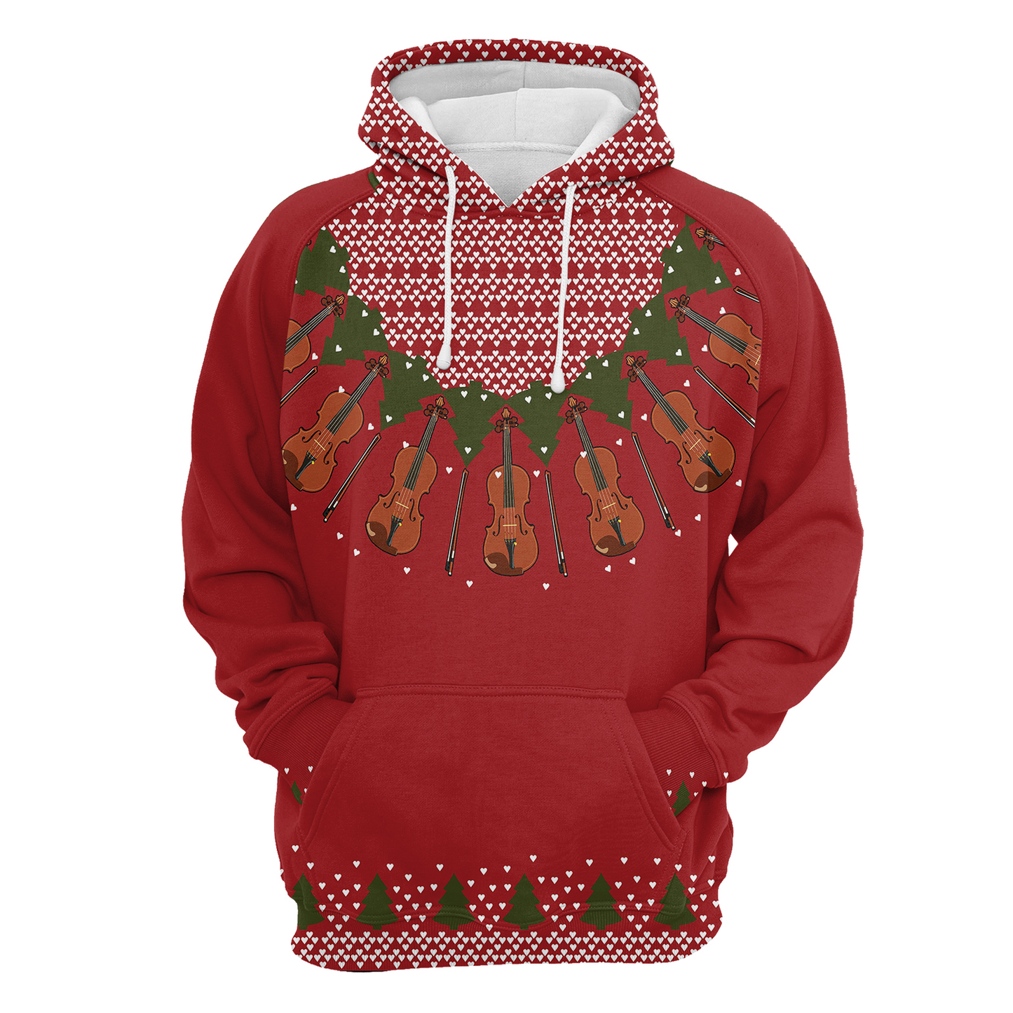 Violin Lover Christmas Pullover Premium Hoodie, Perfect Outfit For Men And Women On Christmas New Year Autumn Winter