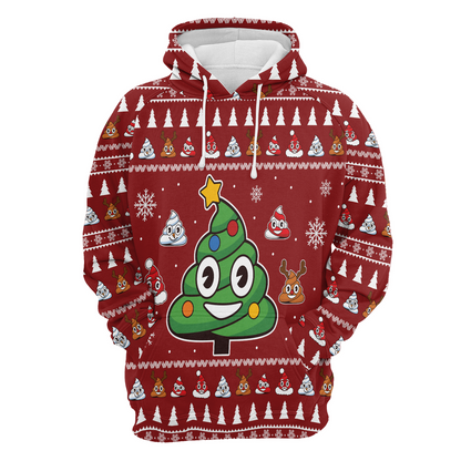 Poop Premium Christmas Hoodie, Poop Christmas Tree Unisex Hoodie For Men & Women - Perfect Gift For Christmas, Family