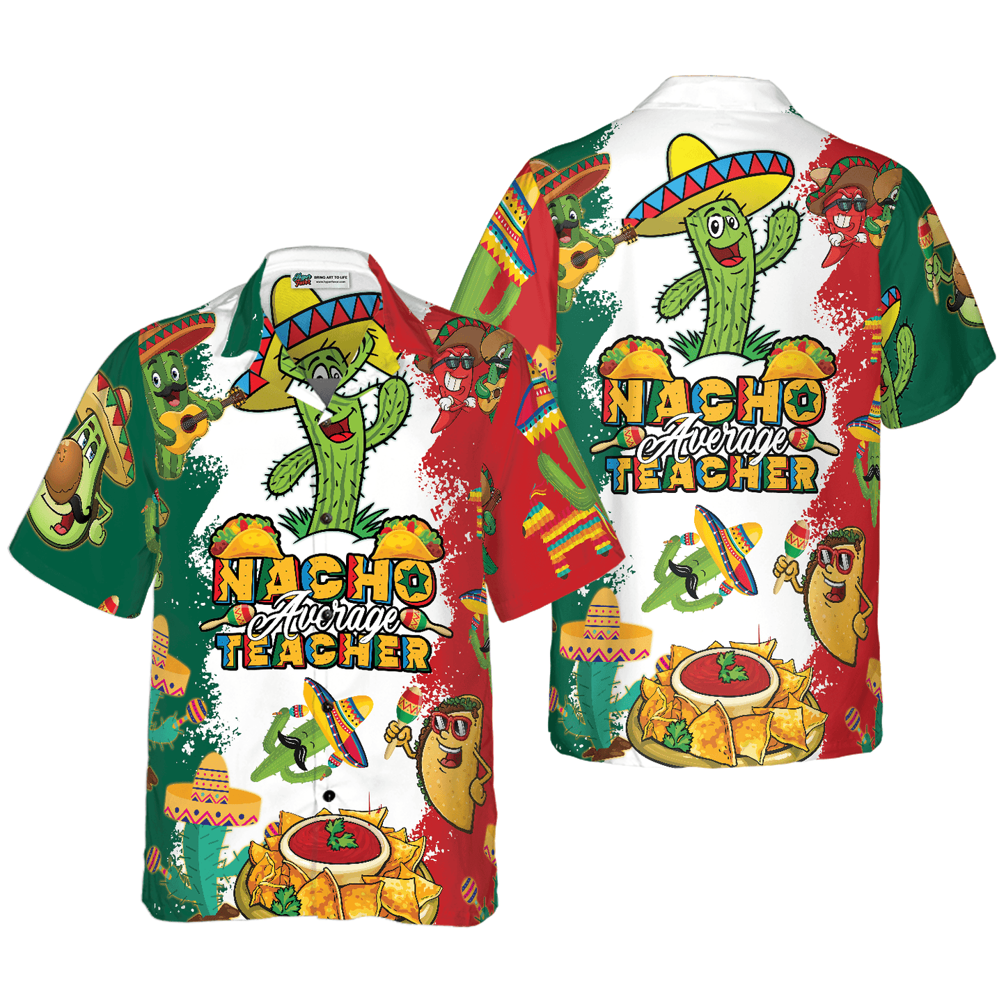 Teacher Hawaiian Shirt, Nacho Average Teacher Aloha Shirt For Men And Women - Perfect Gift For Teacher, Husband, Boyfriend, Friend, Family - Amzanimalsgift