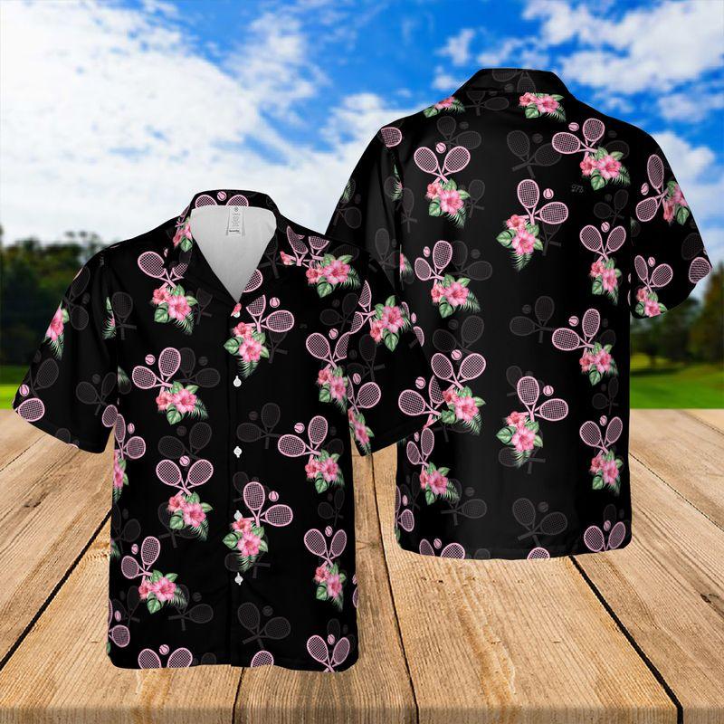 Tennis Aloha Hawaiian Shirts For Summer, Tropical Sports Hawaiian Shirt For Men Women Clothing, Perfect Gift For Friend, Family, Tennis Lovers - Amzanimalsgift