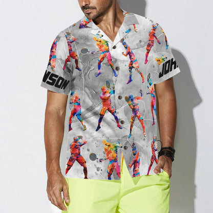Tennis Custom Hawaiian Shirt, Tennis Color Seamless Pattern With Ball Hawaiian Shirt, Tennis Aloha Shirt - Perfect Gift For Men, Women, Friend, Family - Amzanimalsgift