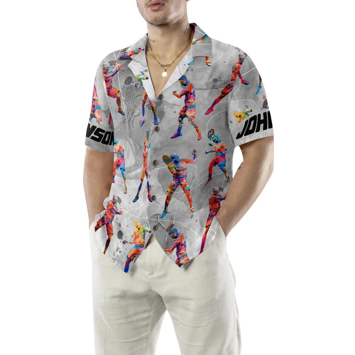 Tennis Custom Hawaiian Shirt, Tennis Color Seamless Pattern With Ball Hawaiian Shirt, Tennis Aloha Shirt - Perfect Gift For Men, Women, Friend, Family - Amzanimalsgift