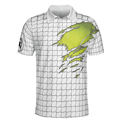 Tennis Men Polo Shirt, Check Pattern Tennis Print Shirt, Gift For Stylish Tennis Players - Best Polo Shirt For Men, Tennis Players - Amzanimalsgift