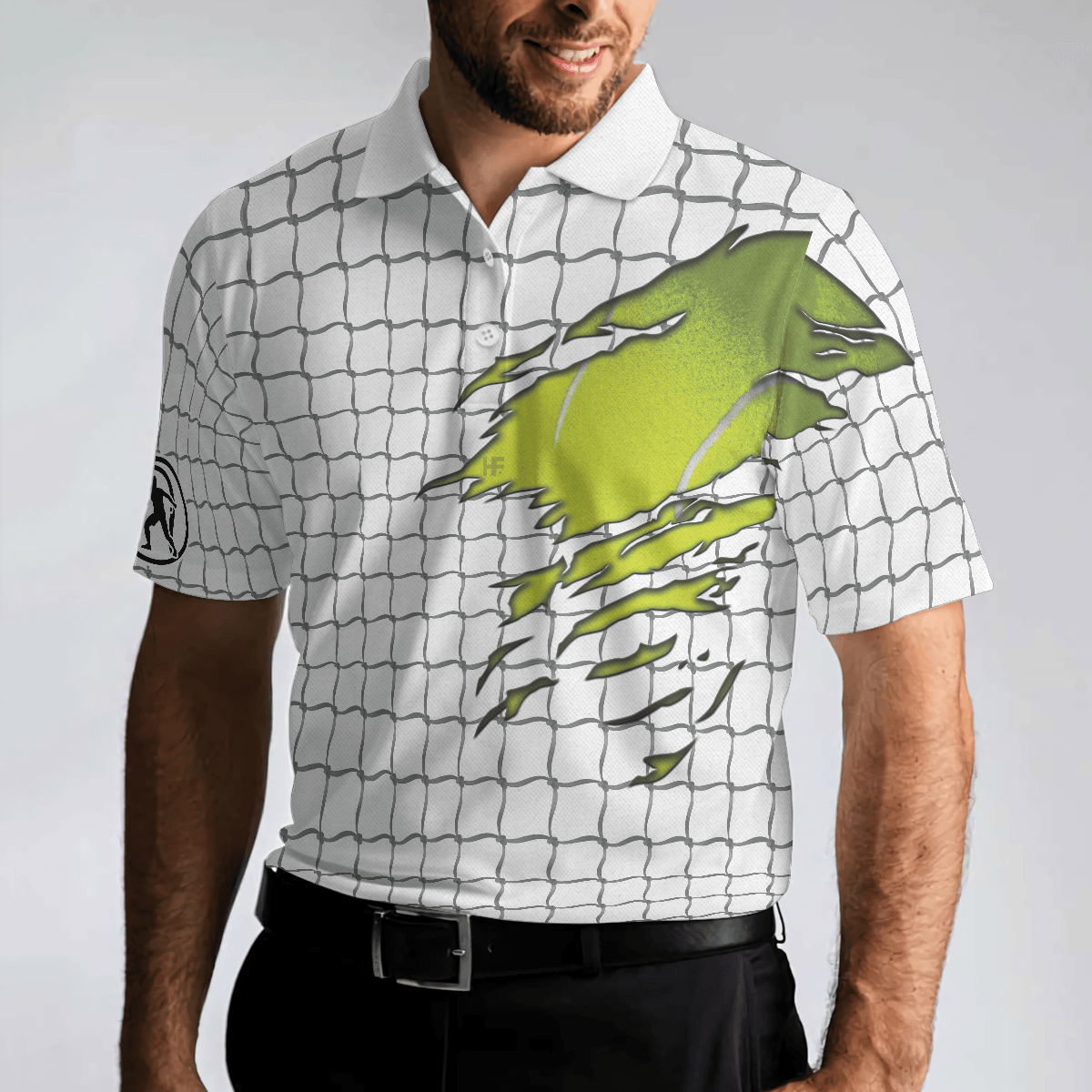 Tennis Men Polo Shirt, Check Pattern Tennis Print Shirt, Gift For Stylish Tennis Players - Best Polo Shirt For Men, Tennis Players - Amzanimalsgift