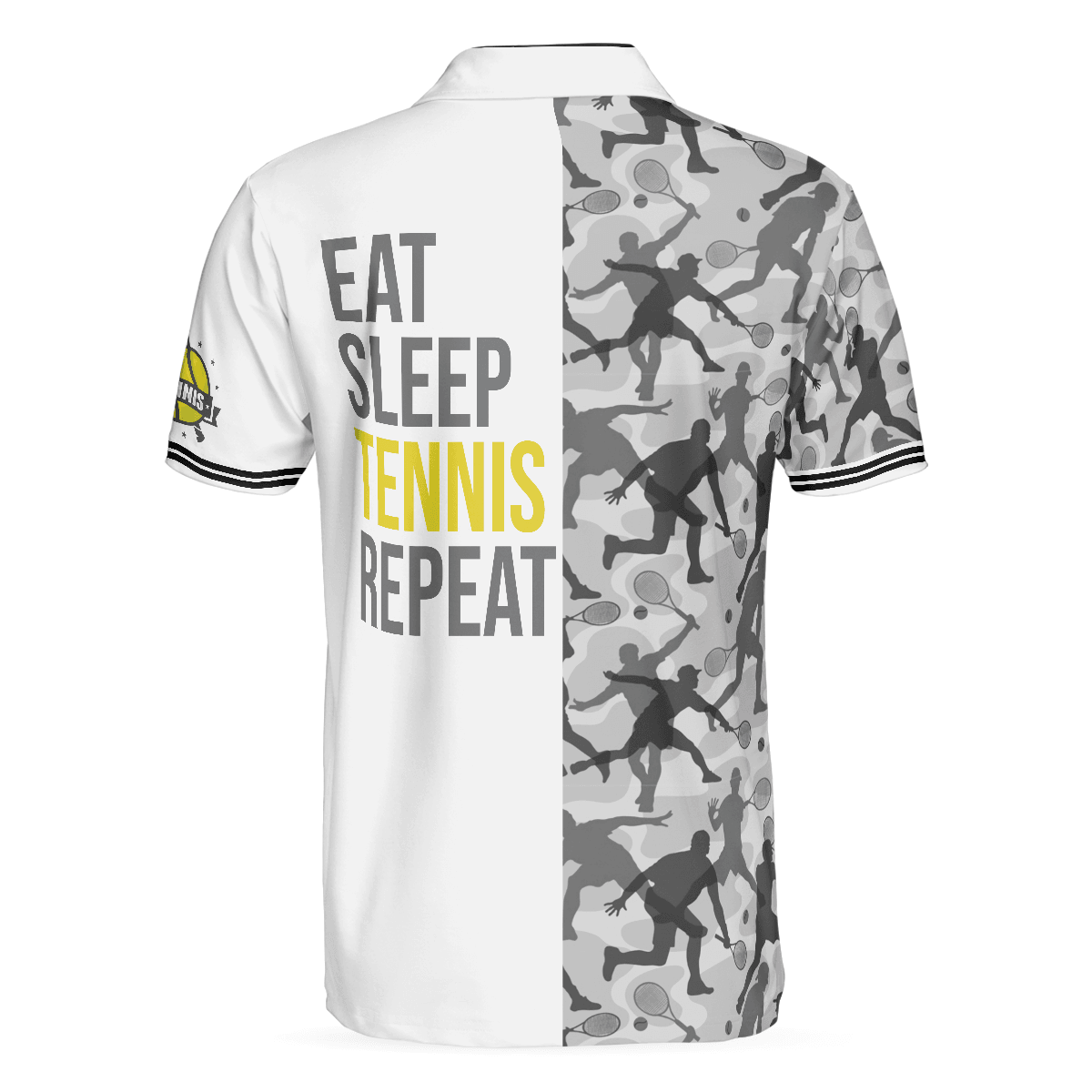 Tennis Men Polo Shirt, Eat Sleep Tennis Repeat Shirt For Male Players, Best Tennis Themed Polo Shirt, Tennis Gift For Men - Amzanimalsgift