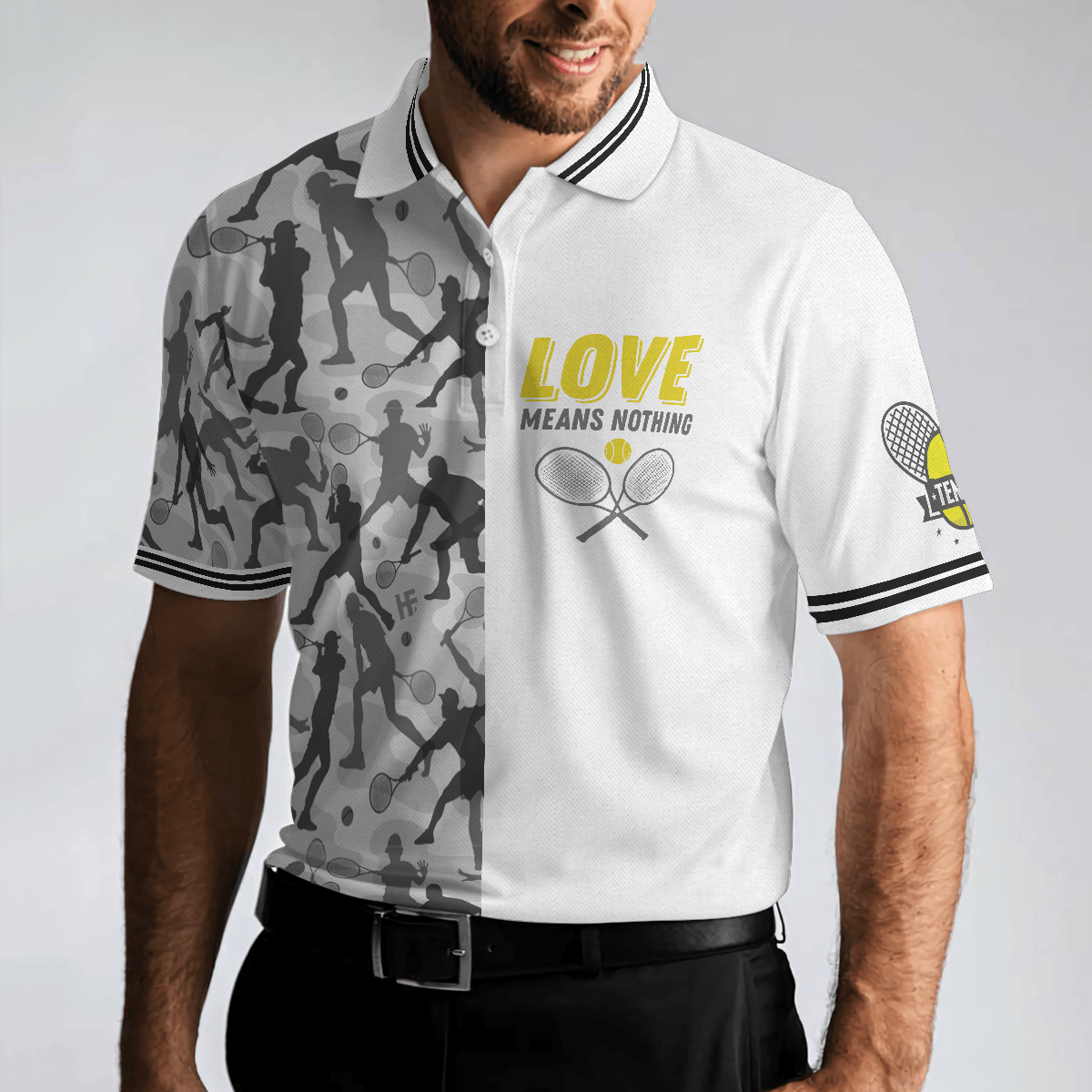 Tennis Men Polo Shirt, Eat Sleep Tennis Repeat Shirt For Male Players, Best Tennis Themed Polo Shirt, Tennis Gift For Men - Amzanimalsgift