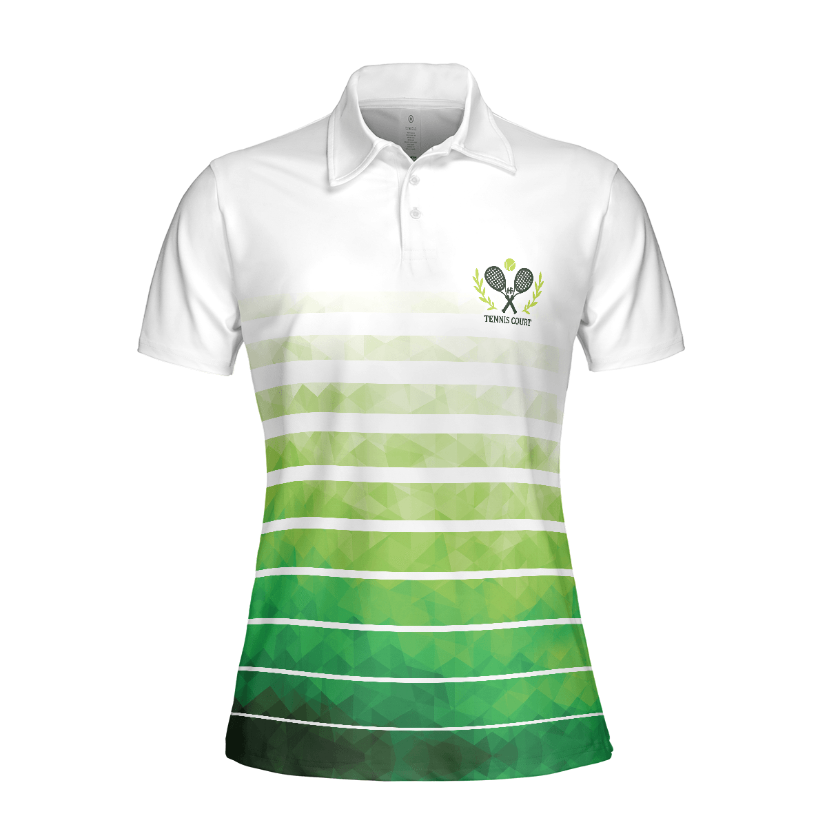 Tennis Women Polo Shirt, Abstract Green Geometric Tennis Women Polo Shirts, Best Gift For The Tennis Players And Tennis Lovers - Amzanimalsgift