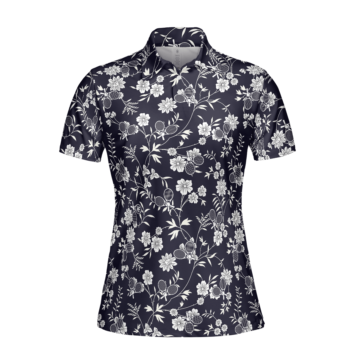 Tennis Women Polo Shirt, Floral Elegant Tennis Rackets Women Polo Shirts, Best Gift For Tennis Lovers, Ladies, Tennis Players - Amzanimalsgift