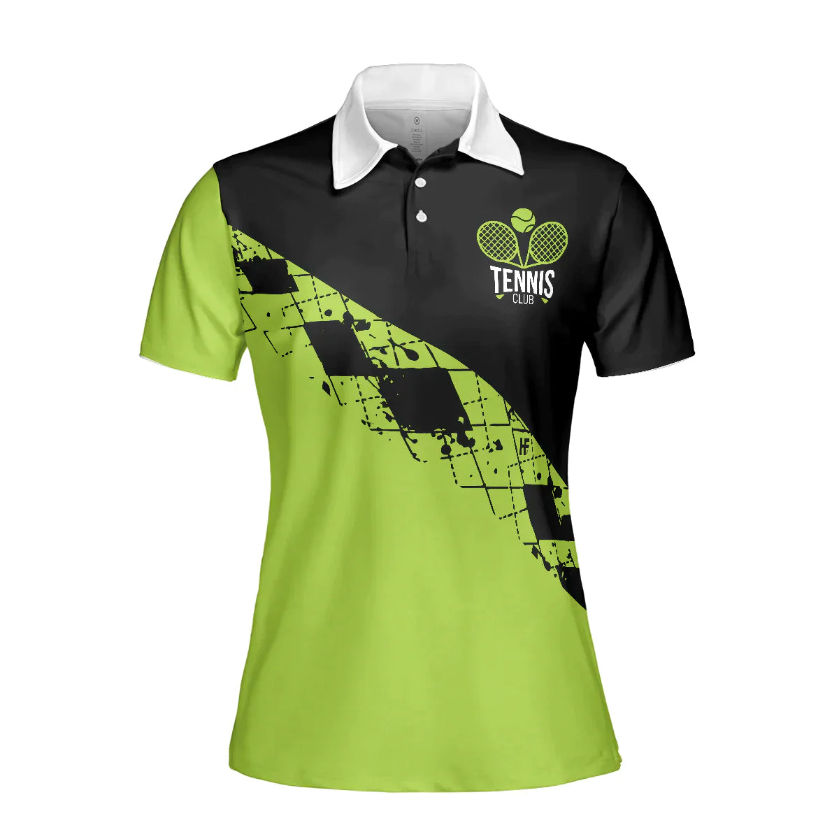 Tennis Women Polo Shirt, I Play Like A Girl Try To Keep Up, Black And Green Tennis Women Polo Shirts, Gift For Tennis Players, Ladies - Amzanimalsgift