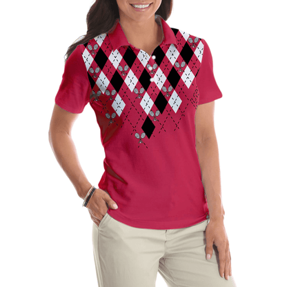 Tennis Women Polo Shirt, Tennis Shirt With Argyle Pattern Women Polo Shirt - Perfect Gift For Women, Ladies, Tennis Lovers - Amzanimalsgift