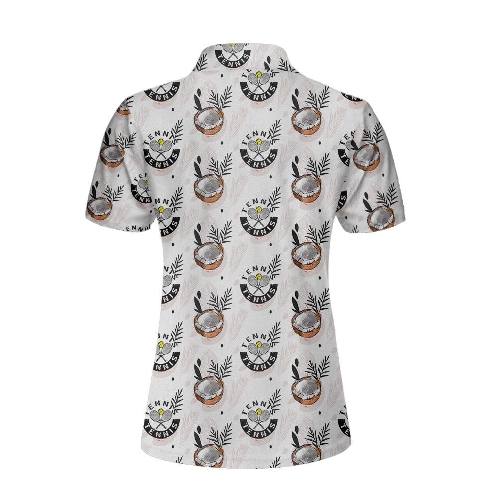 Tennis Women Polo Shirt - Tropical Coconut Tennis Shirt For Women Polo Shirt - Perfect Gift For Women, Tennis Lover - Amzanimalsgift