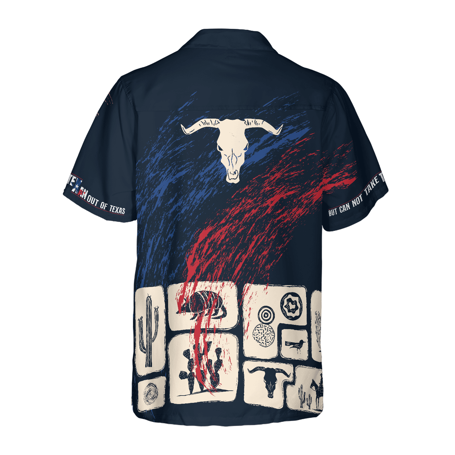 Texas Flag Aloha Hawaiian Shirt For Summer, Texas Pride Home Shirt Longhorn Skull, Proud Texas Hawaiian Shirts For Texans Men Women, Gift For Friend - Amzanimalsgift