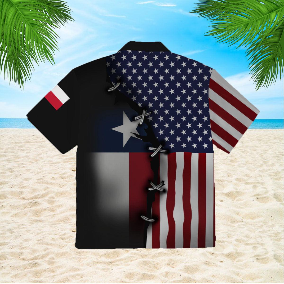 Texas Flag With American Flag Aloha Hawaiian Shirts For Men Women, 4th July Gift For Summer, Friend, Family, Texas Proud, Patriot, Independence Day - Amzanimalsgift