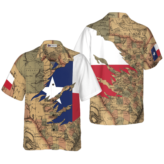 Texas Hawaiian Shirt, Patriotic Texas, Texas Flag Shirt, Proud Texas Map Pattern, Summer Aloha Shirt Perfect Unique Gift For Men Women - Amzanimalsgift