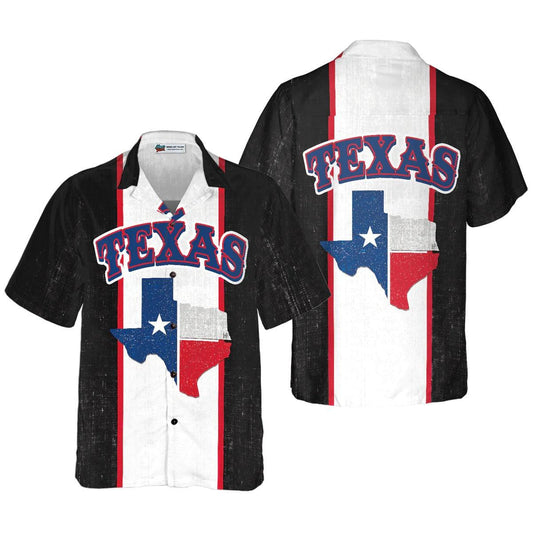 Texas Map Hawaiian Shirt, Texas Flag Pattern Aloha Hawaiian Shirt, State Of Texas Map Hawaiian Shirt For Summer - Perfect Gift For Men, Women, Friend - Amzanimalsgift