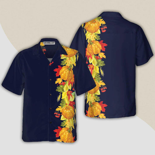 Thanksgiving Harvest Season Elements Hawaiian Shirt - Perfect Gift For Lover, Friend, Family - Amzanimalsgift