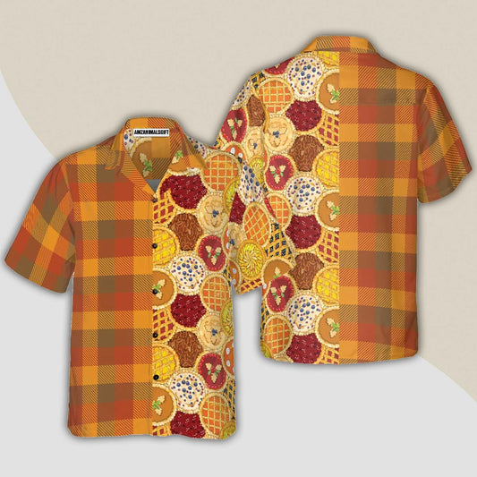 Thanksgiving Homemade Pies Hawaiian Shirt - Perfect Gift For Lover, Friend, Family - Amzanimalsgift