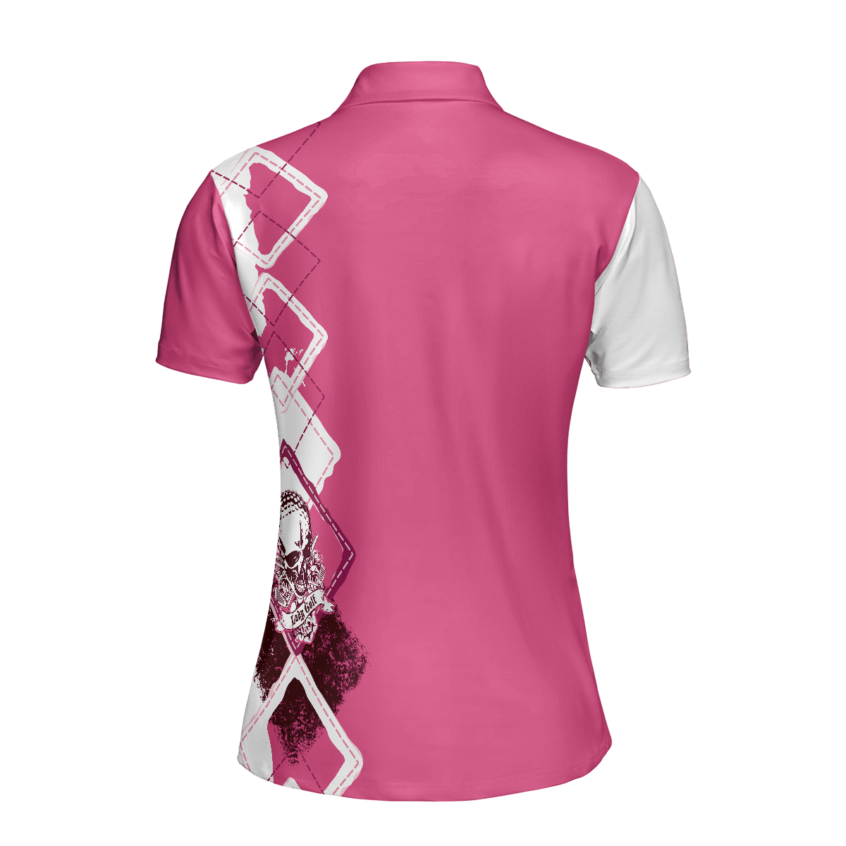 The Lady Golf Skull Short Sleeve Women Polo Shirt - Perfect Gift For Women - Amzanimalsgift