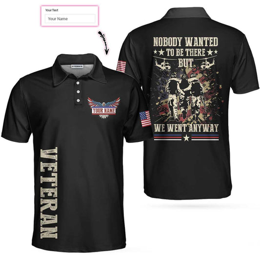 The US Veteran We Went Anyway Custom Polo Shirt, Personalized Gift Idea For Veterans, American Flag Polo Shirt - Perfect Gift For Men - Amzanimalsgift