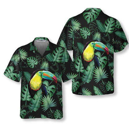 Toucan In The Forest Aloha Hawaiian Shirt For Summer, Cool Tropical Toucan Hawaiian Shirt For Men Women Adults, Best Gift For Friend, Toucan Lovers - Amzanimalsgift