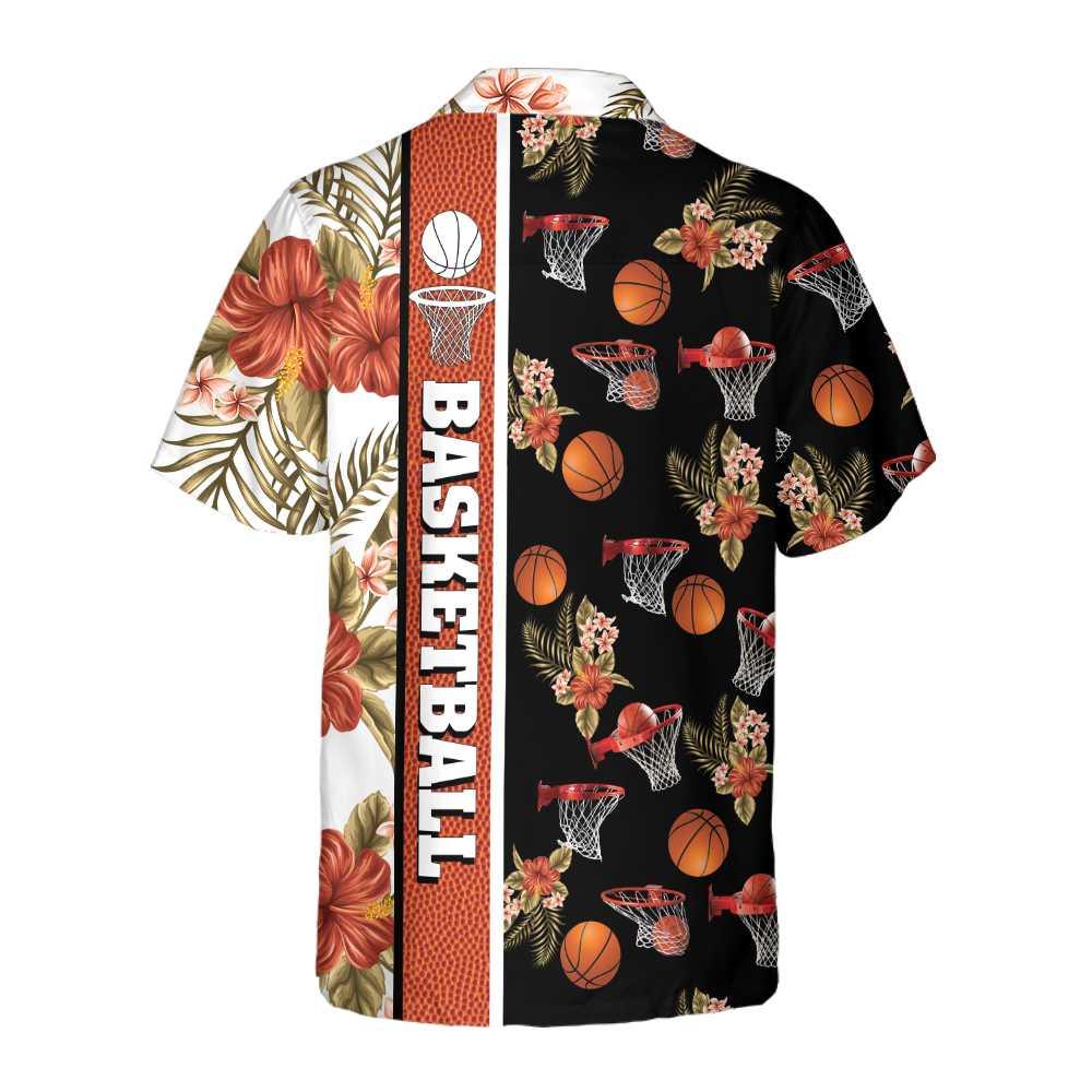 Tropical Basketball Aloha Hawaiian Shirt For Summer, Button Up Basketball Hawaiian Shirts For Men Women, Best Gift For Basketball Lovers, Friend - Amzanimalsgift