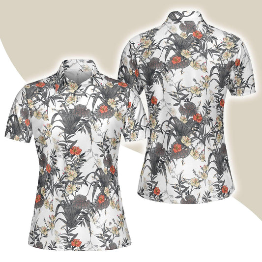 Tropical Women Polo Shirts - Tropical Flowers And Tropical Plants Shirt Women Polo Shirt - Perfect Gift For Women, Summer Lovers - Amzanimalsgift