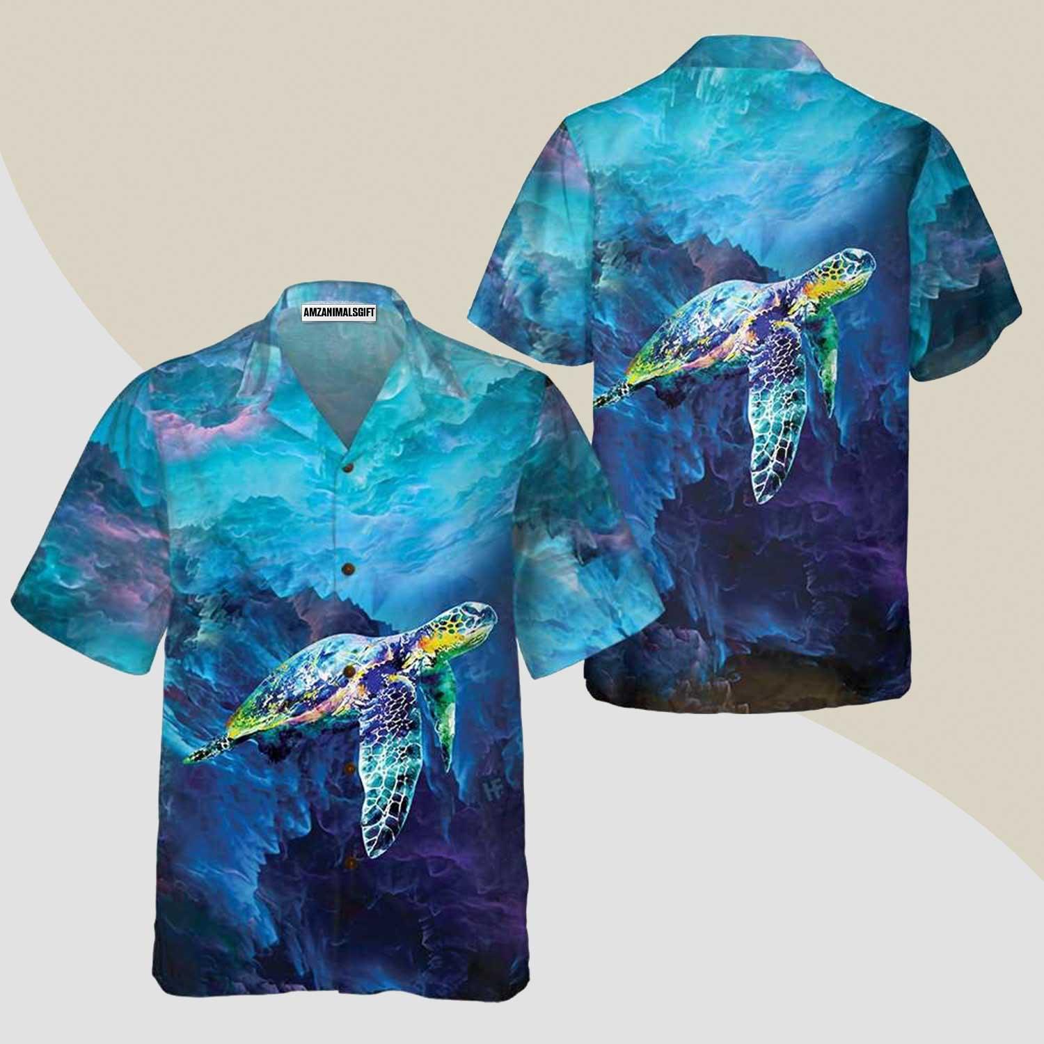 Turtle Aloha Hawaiian Shirt For Summer, Cool Turtle On Cloud Hawaiian Shirt For Men Women Adults, Gift For Friend, Turtle Lovers - Amzanimalsgift