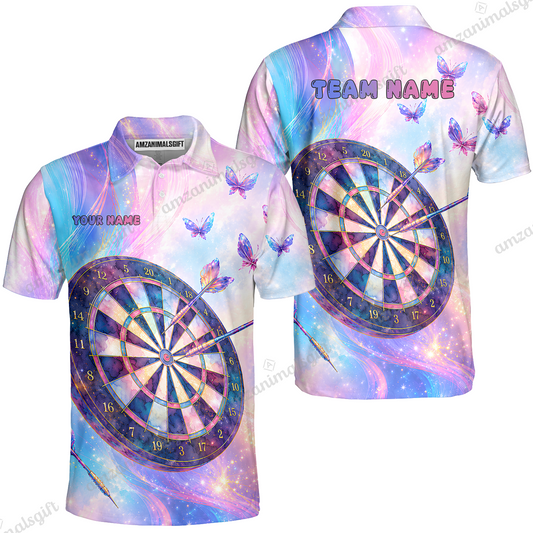 Custom Dart Jersey Team Shirt For Players, Dart Pastel Galaxy Butterfly, Personalize Name and Team Name