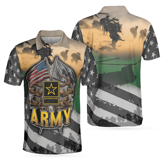 Veteran Proudly Served The US Army Veteran Polo Shirt, Proud US Army Veteran Shirt For Men, Veteran Gift - Perfect Gift For Men - Amzanimalsgift