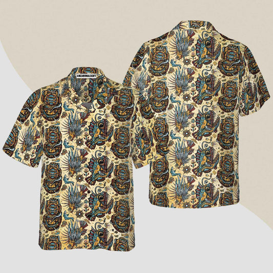 Vintage Nautical Scuba Diving Hawaiian Shirt, Colorful Summer Aloha Shirt For Men Women, Gift For Friend, Team, Diving Lovers - Amzanimalsgift