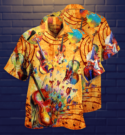 Violin Aloha Hawaiian Shirt For Summer, Violin Love And Peace Life With Music Hawaiian Shirts Outfit For Men Women, Music Violin Lovers - Amzanimalsgift