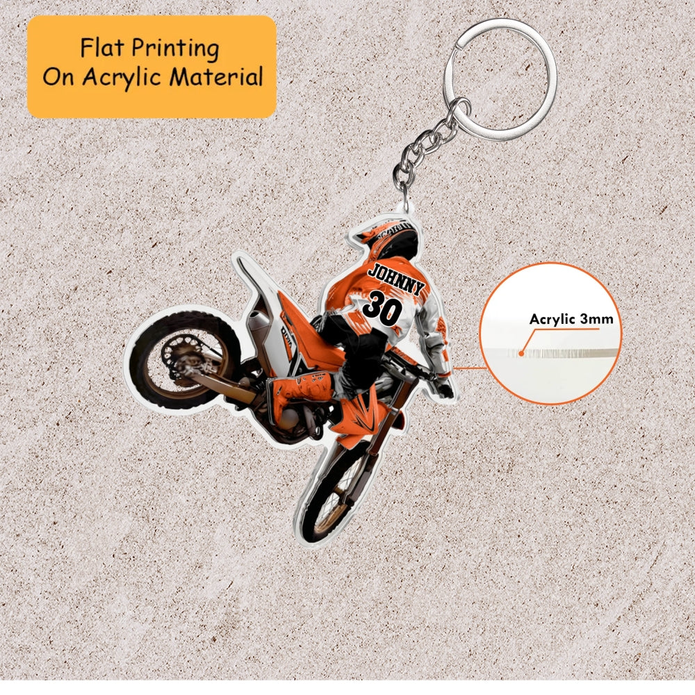 Personalized Motocross Christmas Ornament, Motocross Rider Drift, Custom Ornament Christmas Gift, Keychain Motocross, Car Ornament Motocross
