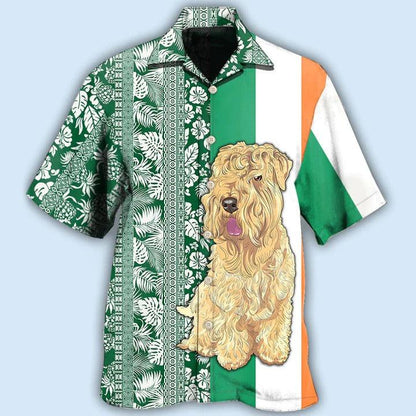 Wheaten Terrier Aloha Hawaii Shirt - Dog Tropical Leaf Style Hawaiian Shirt For Summer - Perfect Gift For Dog Lovers, Friend, Family - Amzanimalsgift