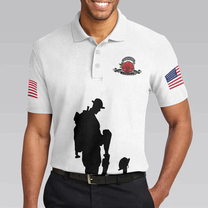 White American Flag Veteran's Day Men Polo Shirt, Lest We Forget Veteran Polo Shirt, Best Gift For Veterans - Amzanimalsgift