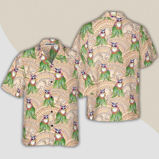 White Cat Hawaiian Shirt, Funny Black Cat Shirt For Men - Perfect Gift For Men, Cat Lovers, Husband, Boyfriend, Friend, Family - Amzanimalsgift