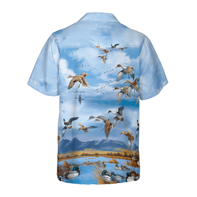 Wild Duck Keep Your Freedom Hawaiian Shirt, Duck Aloha Shirt For Men - Perfect Gift For Husband, Boyfriend, Friend, Family - Amzanimalsgift