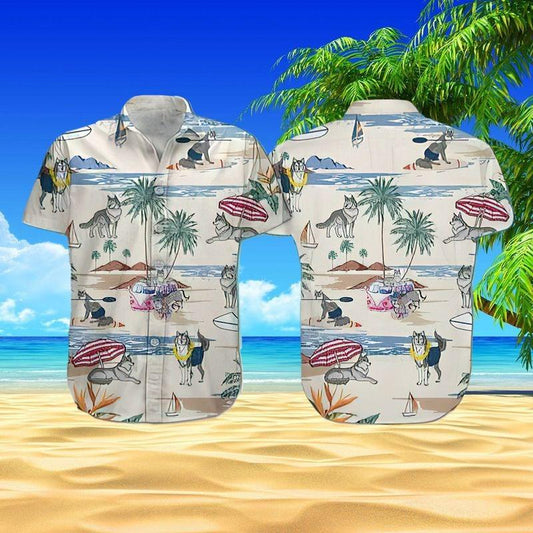 Wolf Aloha Hawaiian Shirt - Wolf Summer Vacation Hawaiian Shirt, Tropical Coconut Hawaiian Shirt For Men & Women, Wolf Lover - Amzanimalsgift