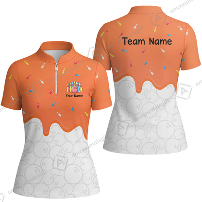 Customized Bowling Jersey Shirt, Ice Cream Sweet Melting Drip Bowling, Custom Bowling Team Shirt With Name and Team Name